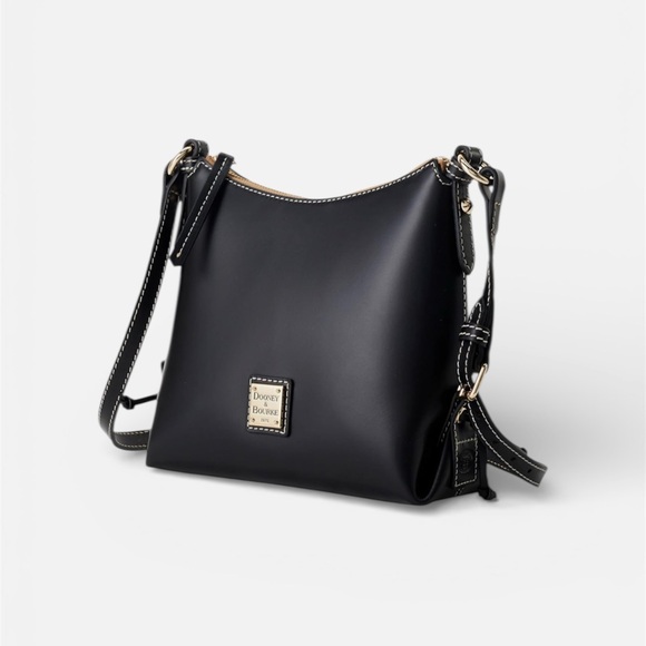 Dooney & Bourke Black Leather Shoulder Bag - Picture 2 of 4